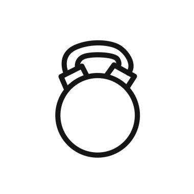 Kettlebell simgesi doğrusal vektör grafik işareti veya web uygulaması ui için sembol