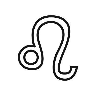 Leo zodiac işaret simgesi doğrusal vektör grafik işareti veya web uygulaması ui için sembol