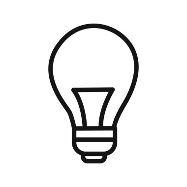 Ampul simgesi doğrusal vektör grafik işareti veya web uygulaması ui için sembol