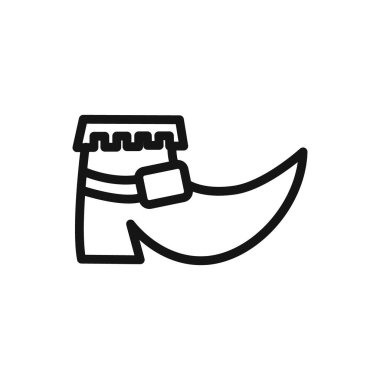 Leprikon açılış simgesi doğrusal vektör grafik işareti veya web uygulaması ui için sembol seti