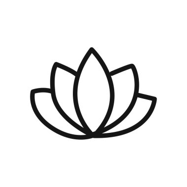 Lotus Simgesi doğrusal vektör grafik işareti veya web uygulaması ui için sembol