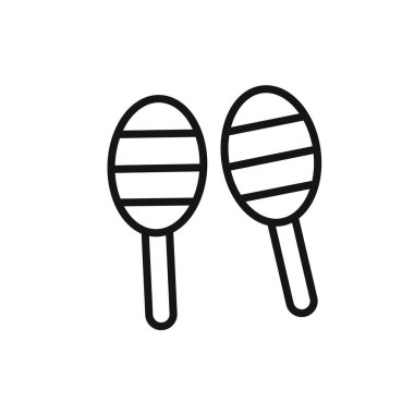 Maracas Simgesi doğrusal vektör grafik işareti veya web uygulaması ui için sembol