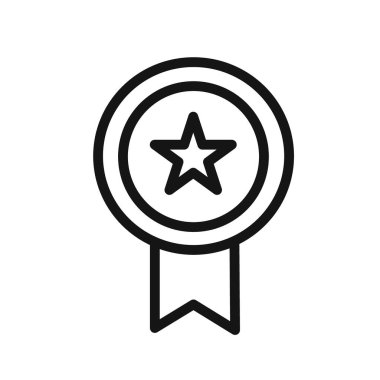 Madalya ikonu doğrusal vektör grafik işareti veya web uygulaması ui için sembol