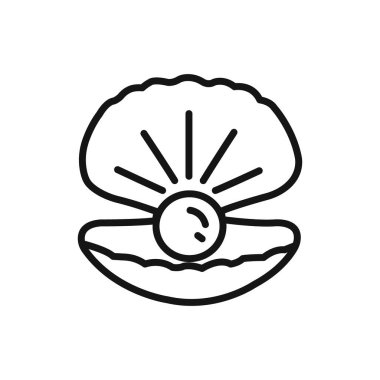 İnci simgesi doğrusal vektör grafik işareti veya web uygulaması ui için sembol