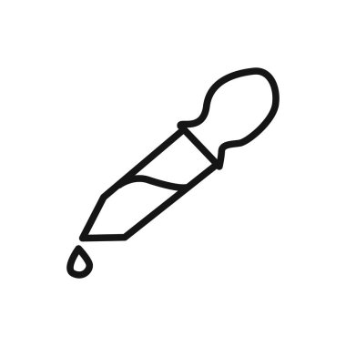 pipette simgesi doğrusal vektör grafik işareti veya web uygulaması ui için sembol