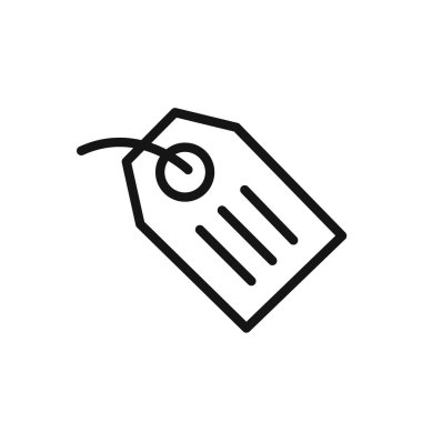 Fiyat etiketi doğrusal vektör grafik imzası veya web uygulaması ui için sembol