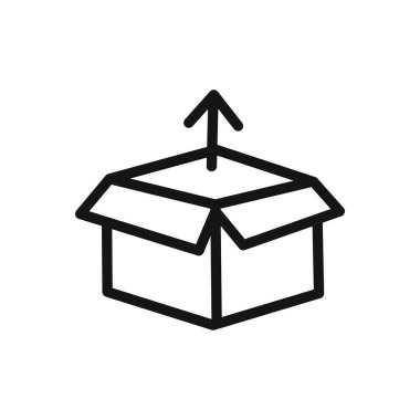 Ürün salınımı simgesi doğrusal vektör grafik işareti veya web uygulaması ui için sembol