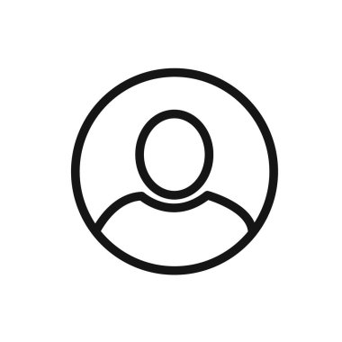 profil fotoğraf simgesi doğrusal vektör grafik işareti veya web uygulaması ui için sembol