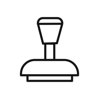 Kauçuk Damga simgesi doğrusal vektör grafik imzası veya web uygulaması ui için sembol