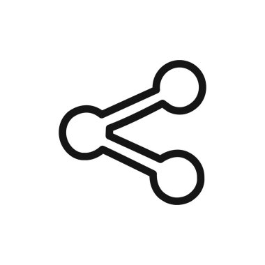 Web uygulaması ui için sayfa ikonu doğrusal vektör grafik imzası veya sembol paylaş