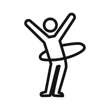 çubuk adam halka simgesi doğrusal vektör grafik işareti veya web uygulaması ui için sembol