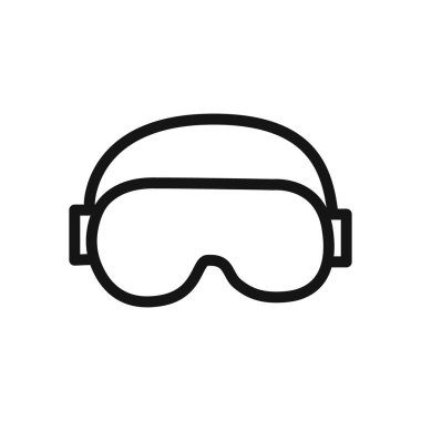 Yüzen Gözlük simgesi doğrusal vektör grafik işareti veya web uygulaması ui için sembol