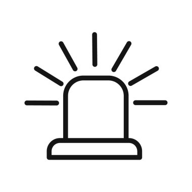 Acil acil durum simgesi doğrusal vektör grafik işareti veya web uygulaması ui için sembol