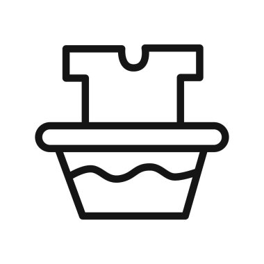 Suyu emme simgesi doğrusal vektör grafik işareti veya web uygulaması ui için sembol