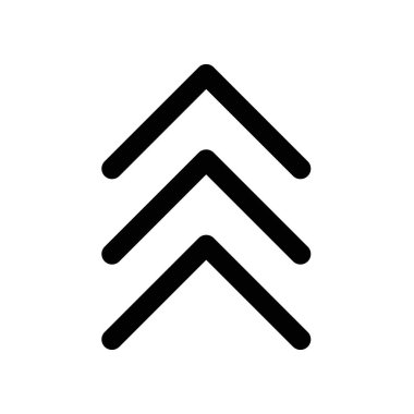 Ok simgesi simgesi siyah ve beyaz renk ana hatlarıyla ayarlandı