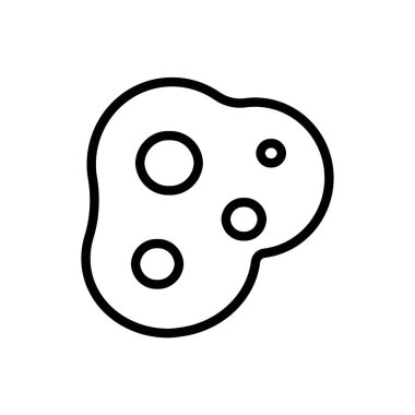 Kabarcıklar ve köpük simgesi siyah ve beyaz renk ana hatlarıyla ayarlandı