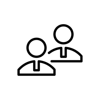 Röportaj Hazırlama simgesi siyah ve beyaz renk ana hatlarıyla ayarlandı