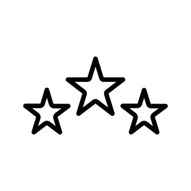 Beğeni yıldız simgesi siyah-beyaz renk ana hatları vektörü olarak ayarlandı