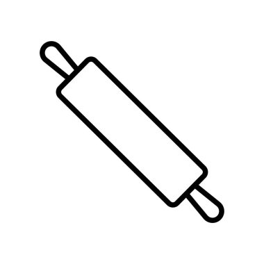 yuvarlanan pin simgesi siyah ve beyaz renk dış hat vektörü olarak ayarlandı