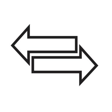 ok simgesi basit düz vektör ana hatları koleksiyon logosu