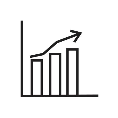 iş büyümesi simgesi basit düz vektör ana hatları koleksiyon logosu