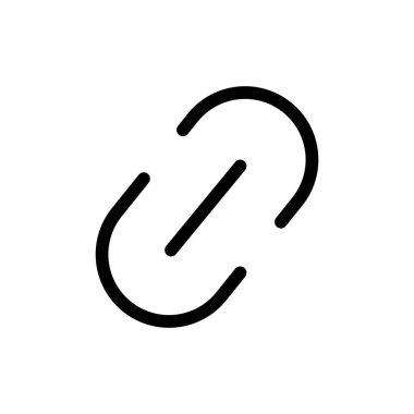 Ayaan tarafından zincir simgesi tasarımı basit düz vektör ana hatları koleksiyon logosu