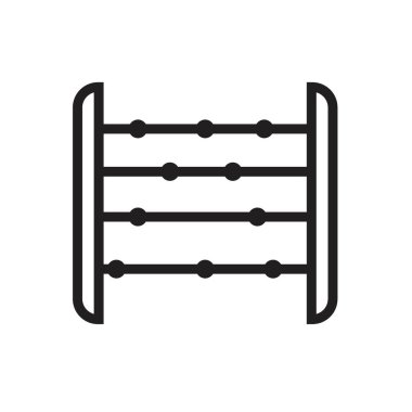 abaccus simgesi basit düz vektör ana hatları koleksiyon logosu