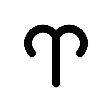 Aries Zodiac işaret simgesi tasarımı Ayaan tarafından basit düz vektör sembolü ana hat koleksiyon logosu