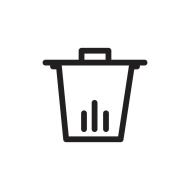 Ayaan tarafından sepet simgesi tasarımı basit düz vektör ana hatları koleksiyon logosu