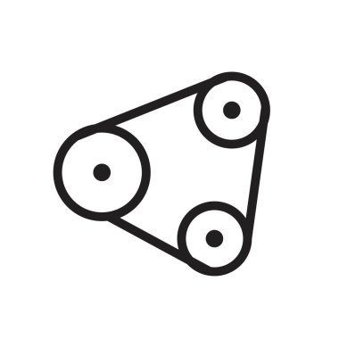 kemer sürücüsü simgesi basit düz vektör ana hatları koleksiyon logosu