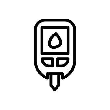 Ayaan tarafından kan glikozu ikonu tasarımı basit düz vektör sembolü ana hat koleksiyon logosu