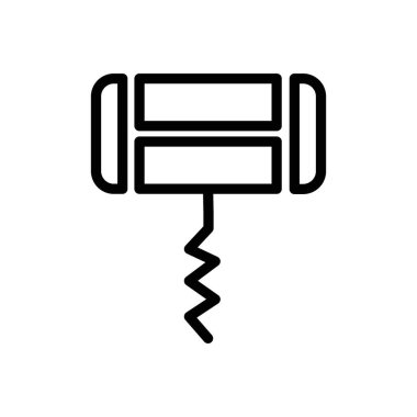 Ayaan tarafından yapılan tirbüşon simgesi tasarımı basit düz vektör ana hatları koleksiyon logosu