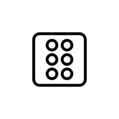 Dice Six simge tasarımı: Ayaan basit düz vektör sembolü ana hat koleksiyon logosu