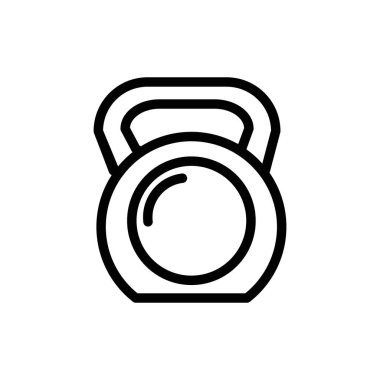 Ayaan tarafından Kettlebell simgesi tasarımı basit düz vektör ana hatları koleksiyon logosu