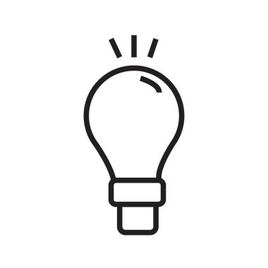 ampul simgesi basit düz vektör sembolü koleksiyon logosu