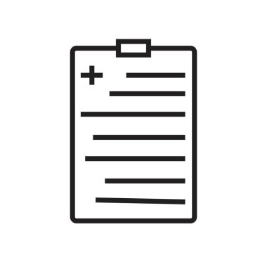 tıbbi pano form simgesi basit düz vektör ana hatları koleksiyon logosu