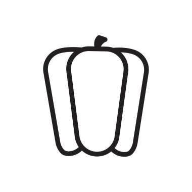 Ayaan tarafından Paprika simgesi tasarımı basit düz vektör ana hatları koleksiyon logosu