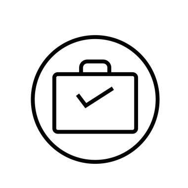 Kariyer simgesini basit düz vektör sembolü ana hatları koleksiyon logosunu koru