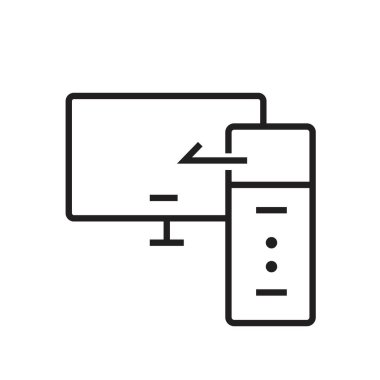 Yanıt Tasarım simgesi basit düz vektör ana hatları koleksiyon logosu