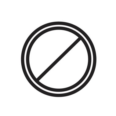 Simge basit düz vektör ana hatları koleksiyon logosunu durdur