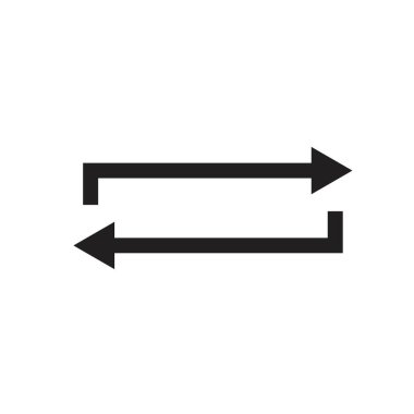 Simge basit düz vektör ana hatları koleksiyon logosunu değiştir