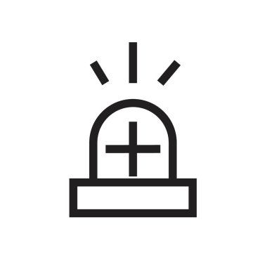 Acil durum simgesi basit düz vektör sembolü koleksiyon logosu