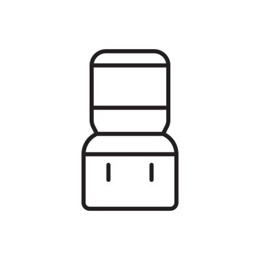 Su dağıtıcı simgesi basit düz vektör ana hatları koleksiyon logosu