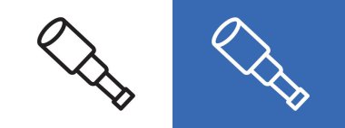 dürbün simgesi simgesi işareti vektör ana hatları siyah ve beyaz