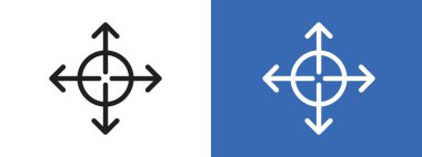 Simge logosunun işaret vektör anahatlarını siyah ve beyaz renkle genişlet