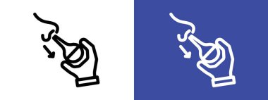 bebek burun aspiratörü simgesi logosu işaret çizgisi siyah ve beyaz