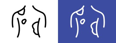 Kişi Dermatit simgesi logo işareti vektör ana hatlarını siyah ve beyaz olarak belirle