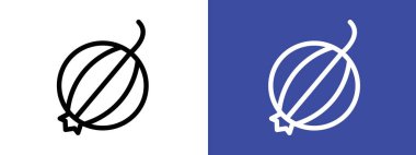 Bektaşi üzümü simgesi logosu işaret çizgisi siyah ve beyaz