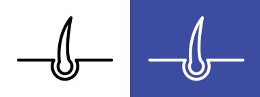 saç nakli simgesi logo işareti vektör ana hatları siyah ve beyaz