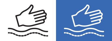 fizyoterapi simgesi logo işareti vektör ana hatları siyah ve beyaz